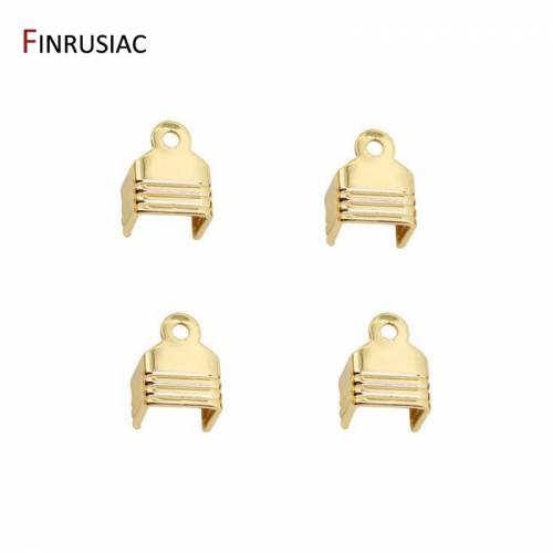 Leather Rope / Cord Clip End Caps Fold Crimp Connectors Crimps For DIY Jewellery Making 14k Gold Plated