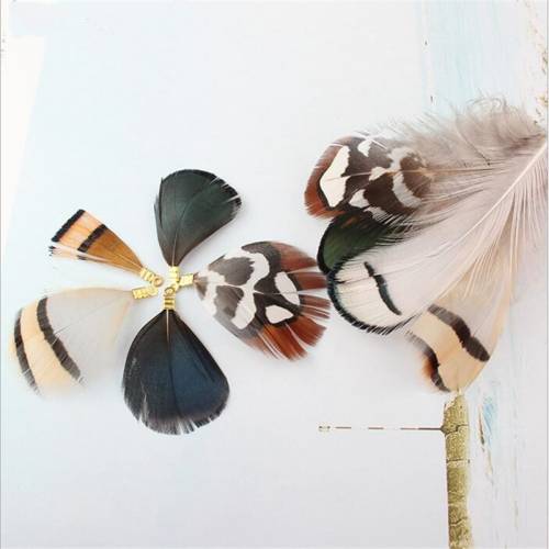 10pcs/lot new creative natural chicken feather charms connectors for diy earrings necklace jewelry making material accessories
