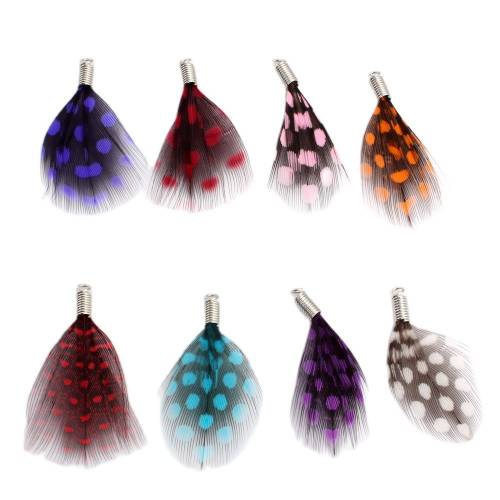 12PCS/LOT 35MM Colorful Natural Pearl Feathers Tassel Women Earrings Bracelet Choker DIY Jewelry Making Keychain Pendants