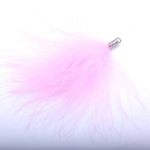 OlingArt Pink color Natural fluffy feathers tassels 6pcs/lot 80MM necklace Earrings tassels DIY Jewelry Making Delicate Pendants