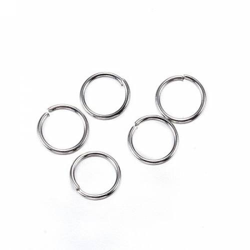 NBEADS 2000pcs 04 Stainless Steel Jump Rings - Close but Unsoldered Jump Rings - Stainless Steel Color