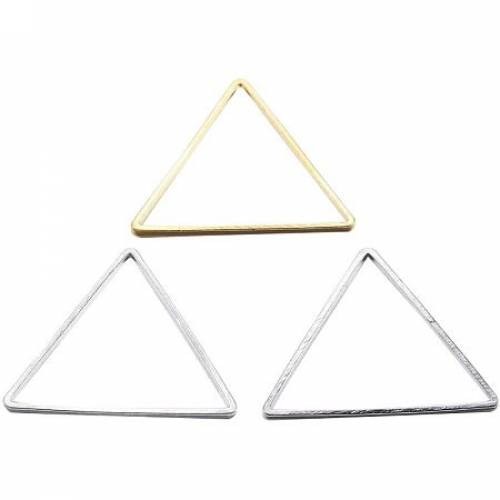 Arricraft 50pcs Brass Linking Rings Mixed Color Rings Triangle Rings for Dangle Pendants Earring Jewelry Making Key Chain