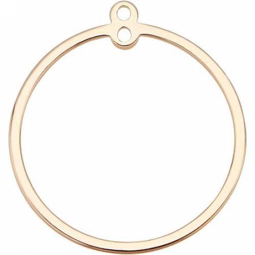 BENECREAT 20pcs 18K Gold Plated Round Beading Hoop Earring Finding Components for DIY Jewelry Making - 275x25mm