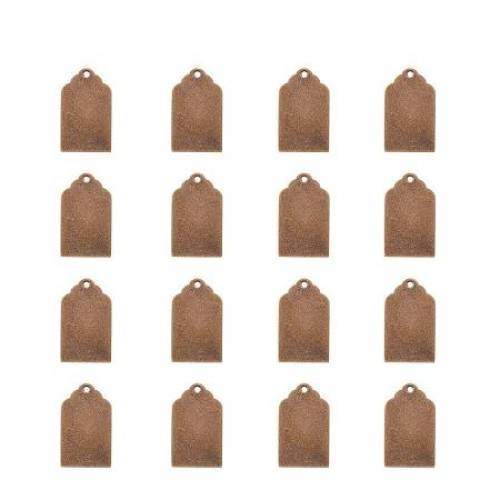 ARRICRAFT 10pcs Antique Bronze Brass Blank Stamping Tag Pendants Metal Alphabet Letter Stamps Tags Charms for Jewelry Necklace Makings 08x05 inch...