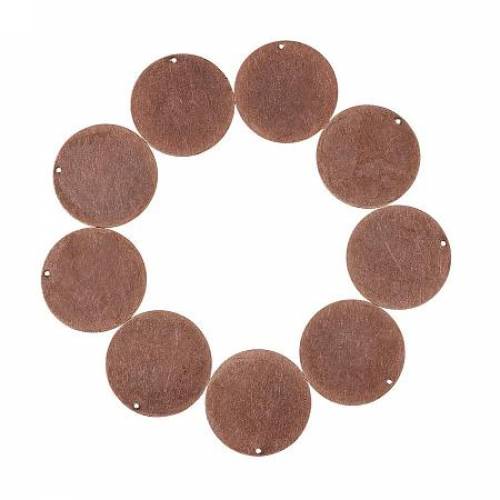 ARRICRAFT 10pcs Red Copper Brass Blank Stamping Tag Pendants Metal Alphabet Letter Stamps Tags for Jewelry Necklace Makings 134 inch Flat Round