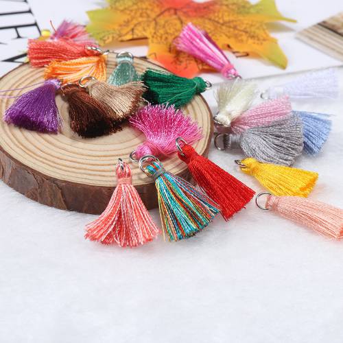 10/20Pcs Small Cotton Tassels Colorful Mini Fringe Trim Charm Pendant for DIY Earring Bracelet Jewelry Making Accessories