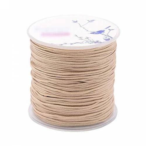 ARRICRAFT 109 Yards(100m) 1mm Nylon Hand Knitting Cord String Beading Thread for DIY Necklace - Bracelet - Craft - Jewellery Making - Wheat Color