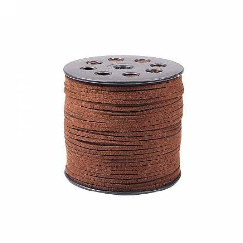 ARRICRAFT 90m/295feet/98yard/roll 27x14mm Faux Suede Cord Roll String Leather Lace Beading Thread Suede Lace Lather Cording for Jewelry Makings...