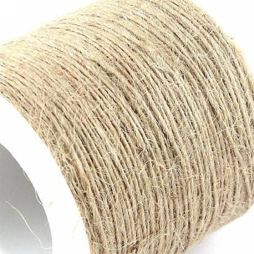 NBEADS 1 Roll of 1 Ply 1mm Jute Twine Natural Garden Twine for Floristry - Gifts - DIY Arts & Crafts - Decoration and Recycling; About 100m/roll