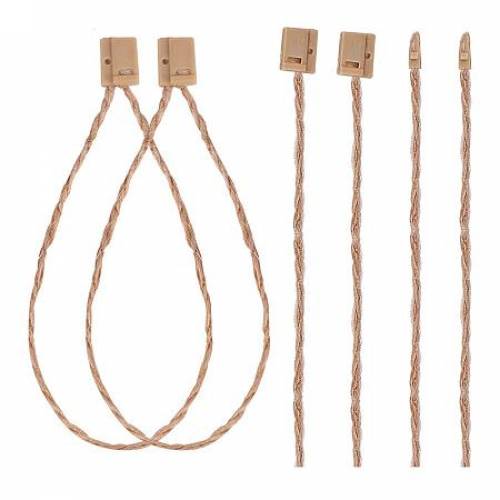 PandaHall Elite About 1200pcs 7 Inch Hang Tag Fasteners Price Tag String Hemp Twine Snap Locks Pin Security Loop for Stores Jewelry Merchandise...