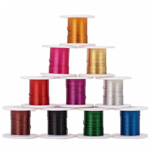 ARRICRAFT 1 Box 03mm Mixed Color Plated Copper Wire jewelry Making Accessories - about 3yards/roll - 12rolls/box