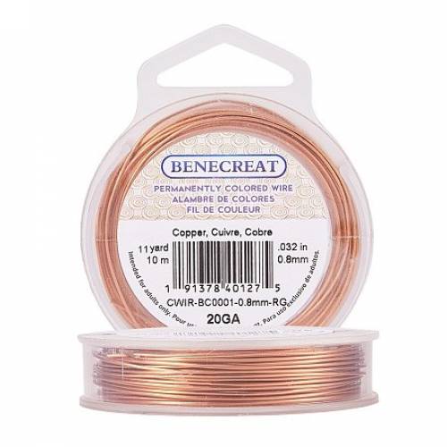 BENECREAT 20-Gauge Tarnish Resistant Copper Wire - 33-Feet/11-Yard