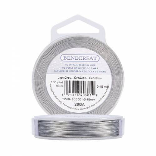 BENECREAT 300-Feet Tiger Tail Beading Wire 7-Strand Bead Stringing Wire (045mm/0117inch)