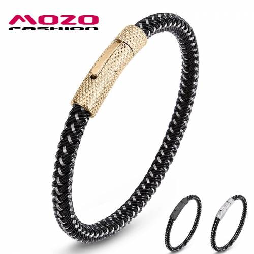 Fashion Classic Men Charm Steel wire Bracelets Gold Rope Braided Bracelet Simple Style High Quality Women Jewelry Gifts 606