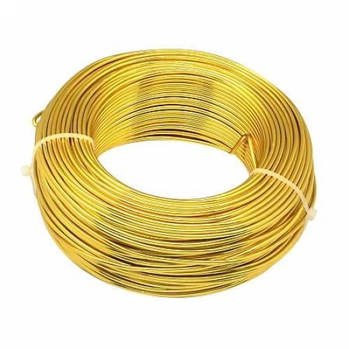 NBEADS 500g Aluminum Wire - Gold - 20mm; about 55m/500g