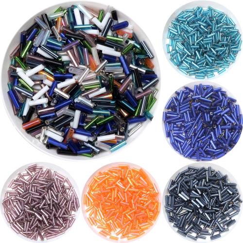 330Pcs/Lot Bugle 2x6mm 10g/Bag Round Tube Glass Seed Beads FOR DIY Wedding Party Decoration Jewelry Findings Accessories