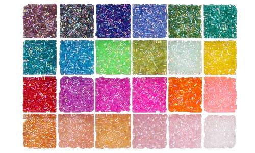 Bugle Beads - Tube Bead Kit - Light And Small Bagged Glass Beads - Small Craft Beads To Make Necklace Jewelry - DIY Craft Supplies