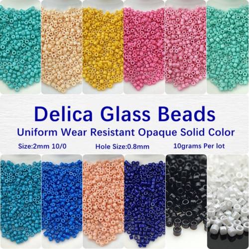 600Pcs 2mm Miyuki Delica Beads Uniform Wear Resistant Opaque Solid Color Seedbead For Needle Work Jewelry DIY Making Accessories