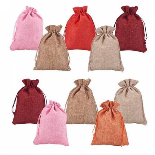 ARRICRAFT 30pcs Burlap Packing Pouches Drawstring Bags 5x7 Gift Bag Jute Packing Storage Linen Jewelry Pouches Sacks for Wedding Party Shower...