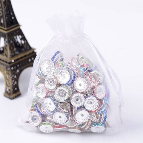 ARRICRAFT About 200 Pcs White Drawstring Organza Gift Bags Wedding Party Candy Favor Bags Jewelry Pouches Wrap 39x47 Inches