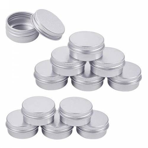 BENECREAT 24 Pack 033 OZ Tin Cans Screw Top Round Aluminum Cans Screw Lid Containers - Great for Store Spices - Candies - Tea or Gift Giving...