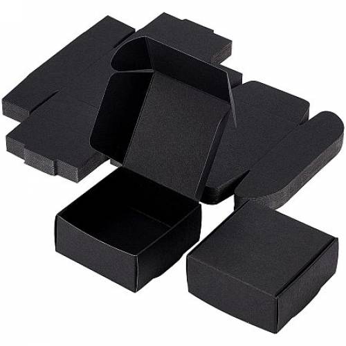 BENECREAT 30 Pack Kraft Paper Candy Box Black Soap Snacks Boxes Cardboard Jewelry Gift Boxes for Wedding Party Favors and Gift Wrapping -...