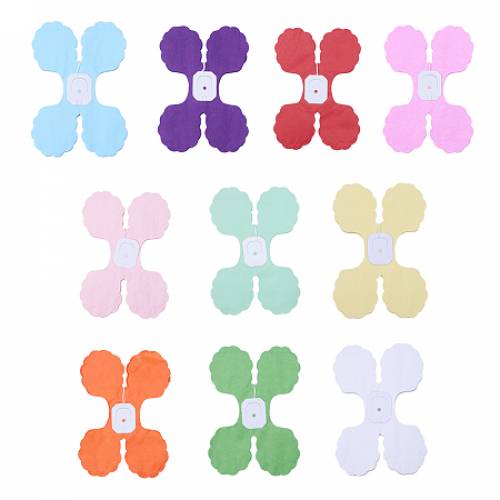 Clover Paper Pull Flowers - Hanging Garland String for Wedding Party Home Decoration - Mixed Color - Clover: 160x110mm; 10pcs/set