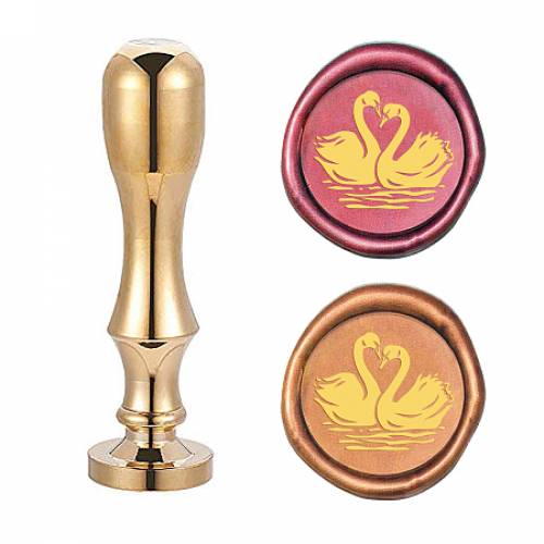 CRASPIRE Brass Wax Seal Stamp - with Handle - for DIY Scrapbooking - Animal Pattern - Stamp: 25x14mm; Handle: 795x21mm - Screw: 8mm