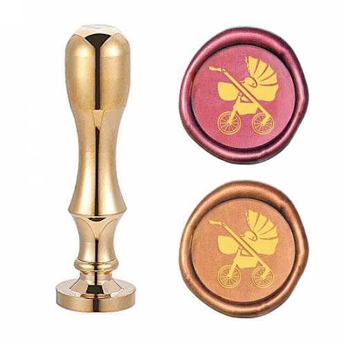 CRASPIRE Brass Wax Seal Stamp - with Handle - for DIY Scrapbooking - Baby Pattern - Stamp: 25x14mm; Handle: 795x21mm - Screw: 8mm