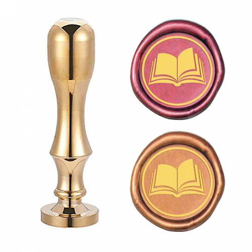 CRASPIRE Brass Wax Seal Stamp - with Handle - for DIY Scrapbooking - Life Themed - Stamp: 25x14mm; Handle: 795x21mm - Screw: 8mm