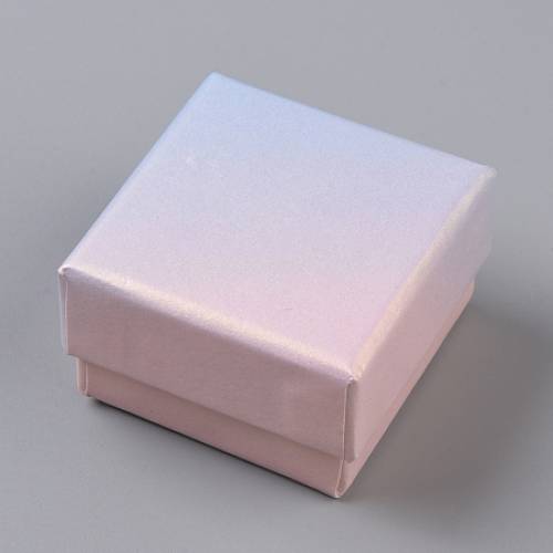 Gradient Color Cardboard Jewelry Boxes - with Sponge Pad Inside - Square - for Anniversaries - Weddings - Birthdays - Pink - 53x53x32cm