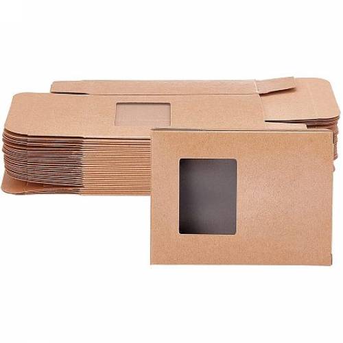 Kraft Paper Box - Festival Gift Wrapping Boxes - Gift Packaging Boxes - for Jewelry - Wedding Party - Rectangle - Tan - 95x7cm - 30pcs/set