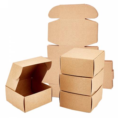 Kraft Paper Gift Box - Folding Boxes - Square - BurlyWood - 186x16x004cm; finished product: 55x55x25cm