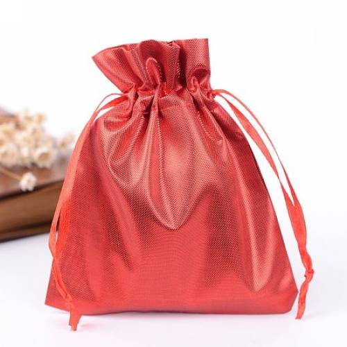 NBEADS 10 Pcs 47x35 Inch Red Satin Drawstring Bags Wedding Party Favors Jewelry Pouches Candy Gift Bags