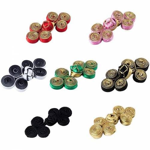 NBEADS 20 Pairs 10 Colors Chinese Closure Buttons - Knot Frog Buttons Closure Sewing Buttons Fastener for DIY Sewing Coats Cheongsam Cloak Sweater