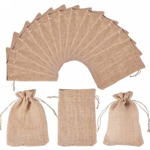 NBEADS 28 PCS Burlap Drawstring Bags - Jute Packing Storage Linen Jewelry Pouches Sacks for Wedding Birthday Party Christmas Valentine‘s Day DIY...