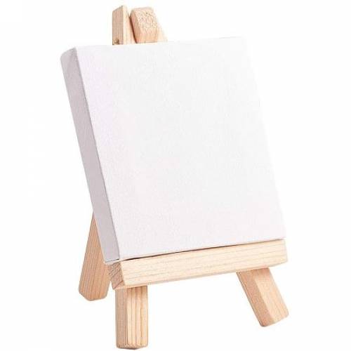 NBEADS Folding Wooden Easel Sketchpad Settings - Kids Learning Education Toys - White - 7~9x5~7x11cm; 12x7cm; 10sets