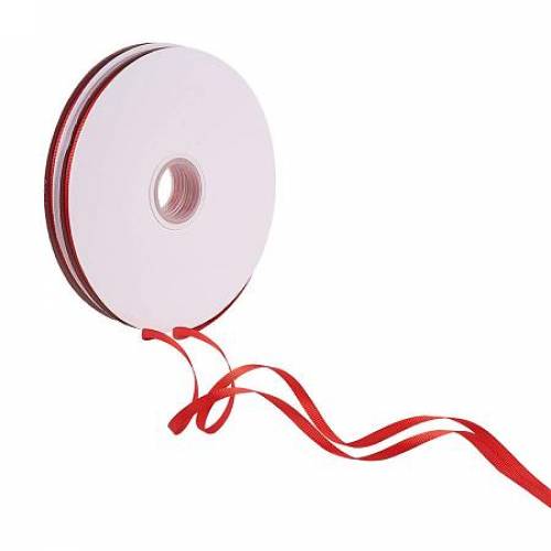 PandaHall Elite 2 Rolls Red Polyester Satin Ribbons Craft Ribbon for Arts and Crafts - DIY Wedding Home Decorations and Gift Wrap - 100 Yards/Roll...