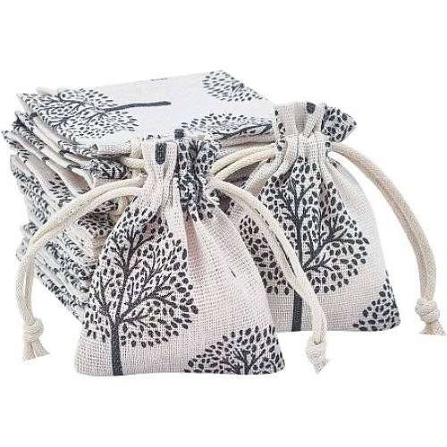 PandaHall Elite 30 Pack Drawstring Burlap Bags Gift Burlap Favor Bag Reusable Linen Bags Jewelry Pouches Sacks for Wedding Party