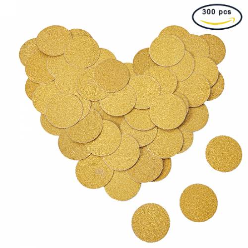 PandaHall Elite 300PCS Round Gold Glitter Confetti Tissue Cake Toppers Paper Party Table Confetti for Wedding Sprinkles Birthday Party Festival...