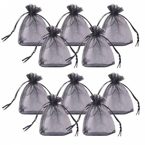 PandaHall Elite About 100 Pcs Black Drawstring Organza Gift Bags Wedding Party Candy Favor Bags Jewelry Pouches Wrap 28x35 Inches