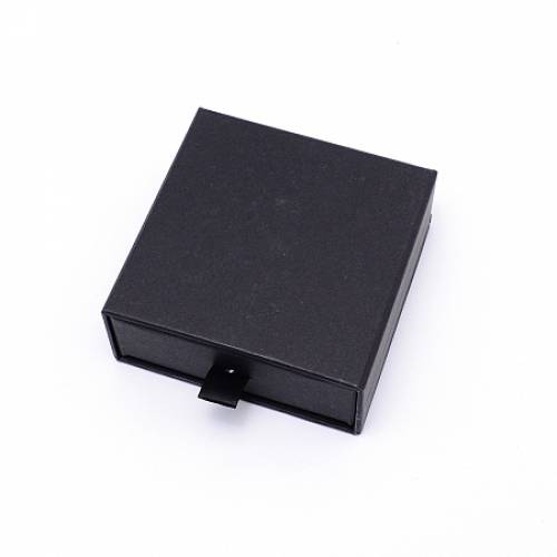 Paper Drawer Box - with Sponge & Polyester Rope - Square - Black - 91x91x37cm - Inner Size: 82x83cm