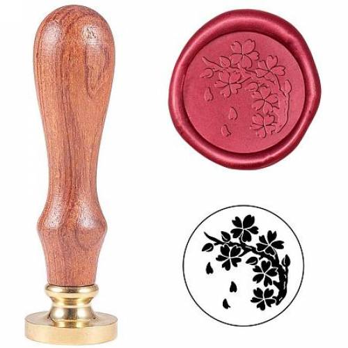 PH PandaHall Flower Wax Seal Stamp Blossom Sealing Stamp for Embellishment of Envelopes - Wine Packages - Gift Packing - Greeting Cards