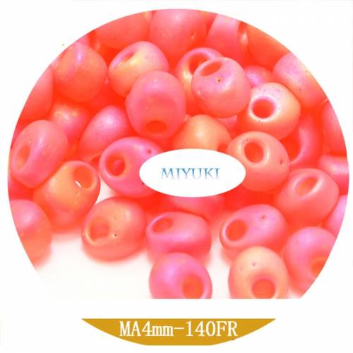 Miyuki Imported from Japan Drop Beads 4mm 7-Color Frosted Color Handmade DIY Loose Beads 5G