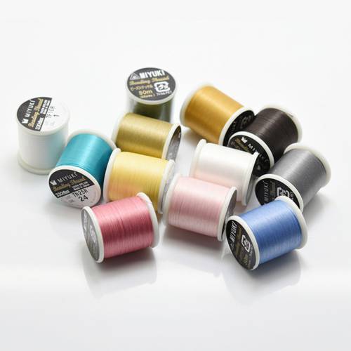 55 Yard Japanese Miyuki Thread 100% Nylon Beading Thread 330 DTEX 0225mm Wire Elastic Cord Beading Thread For Bracelets DIY