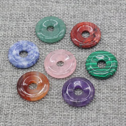Natural Agates Stone Beads Rose Quartzs Amethysts Big Hole Loose Beads for MaKing Women Men Jewelry Necklace Gift Size 25x25mm