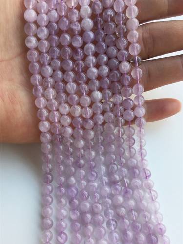 Natural Lavender Amethyst Beads Semi Precious Gem Stone Loose Beads For Jewelry Making DIY Bracelet Necklace 15 6/8/10MM"