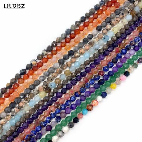 Natural Stone Faceted Amethyst Necklace Beads 6mm8mm10mm Tiger‘s Eye Opal Topaz Beads for DIY Bracelet Earring Accessories 38cm