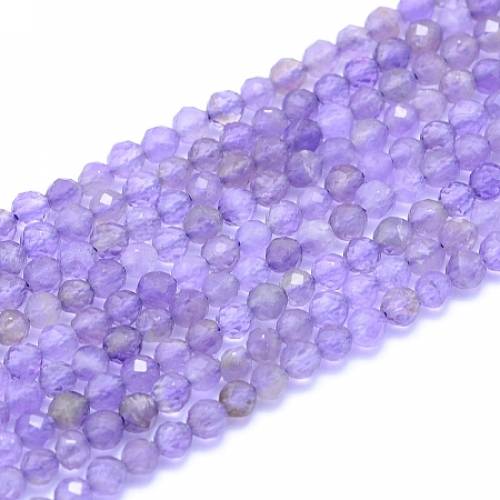 ARRICRAFT Natural Amethyst Beads Strands - Faceted - Round - 3~35mm - Hole: 06mm; about 149pcs/strand - 1555 inches(395cm)