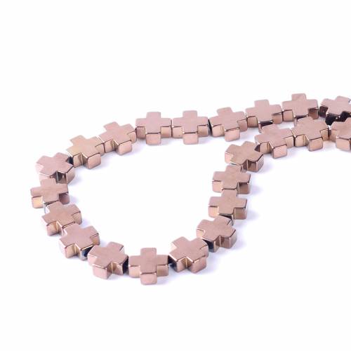 1pack/lot 12mm Natural stone bright multi-color cross loose spacer hematite beads for DIY jewelry necklace bracelet making